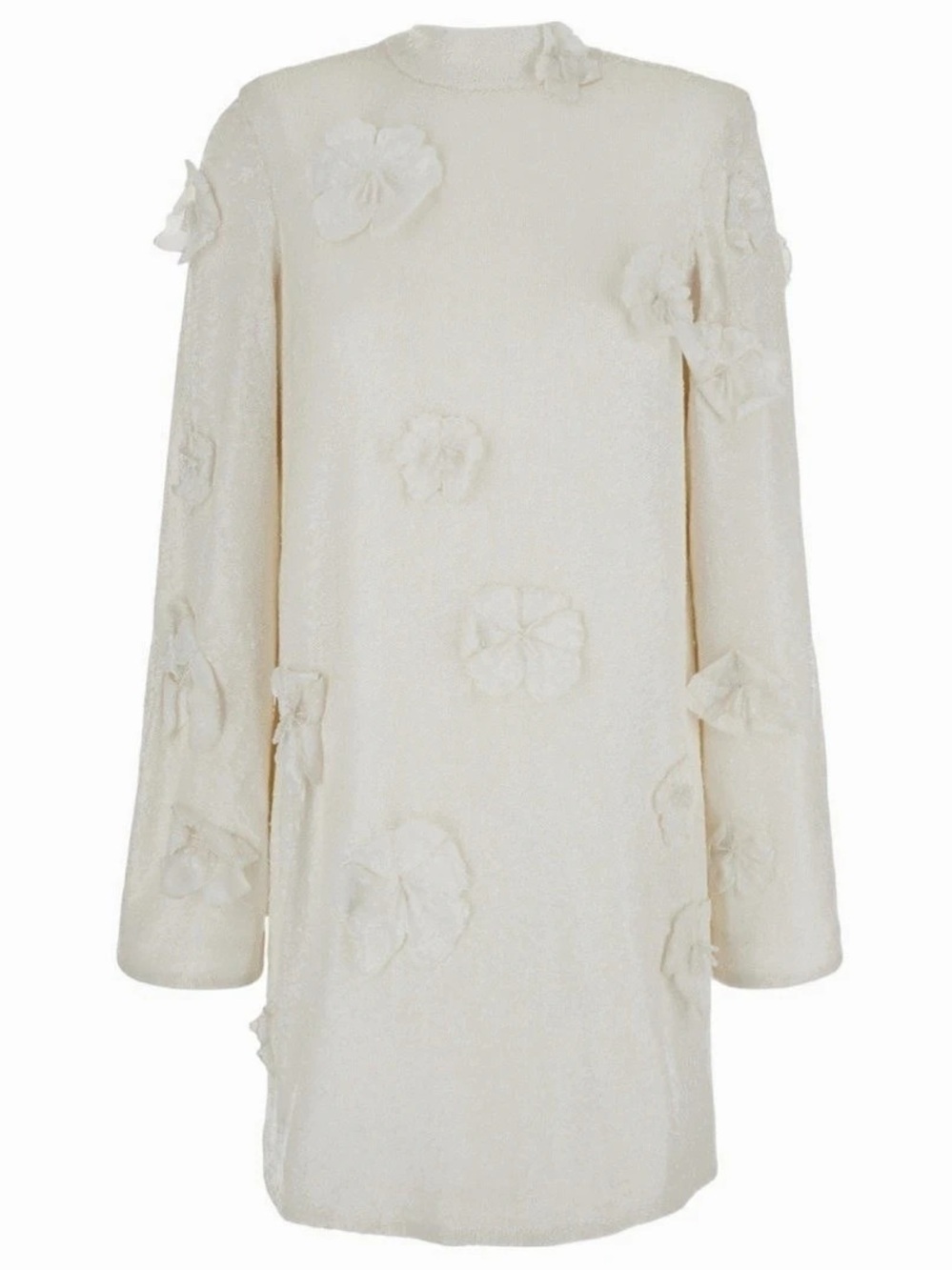 SENSER ROTATE Flower Jacket zipper dress Flower Appliqué Mini Dress Like New